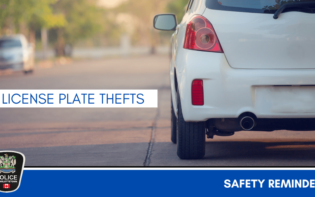 Safety Reminder: License Plate Thefts